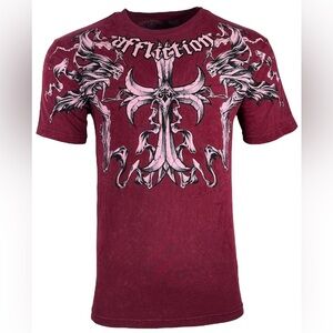 Rare Affliction Red Graphic unisex